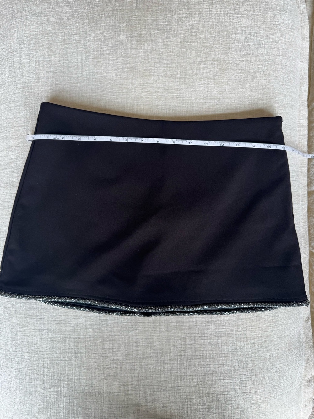 ZARA Black Rhinestone Skort